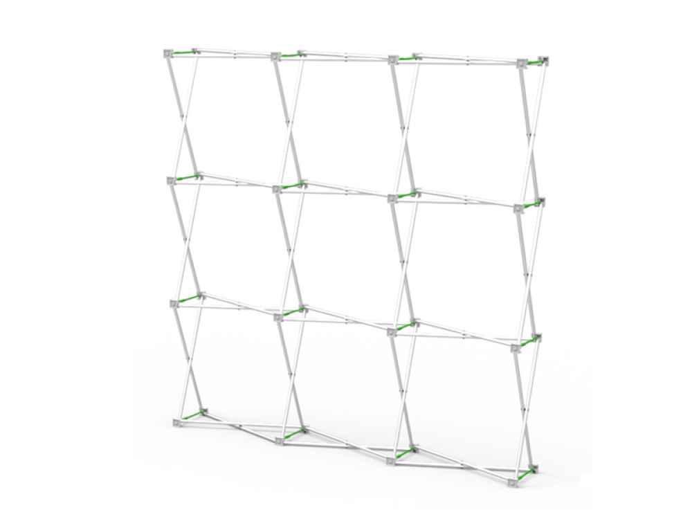 8ft Straight Velcro Fabric Pop Up Display (Hardware Only)