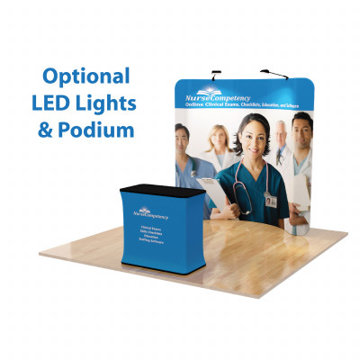8ft Curve Tension Fabric Display