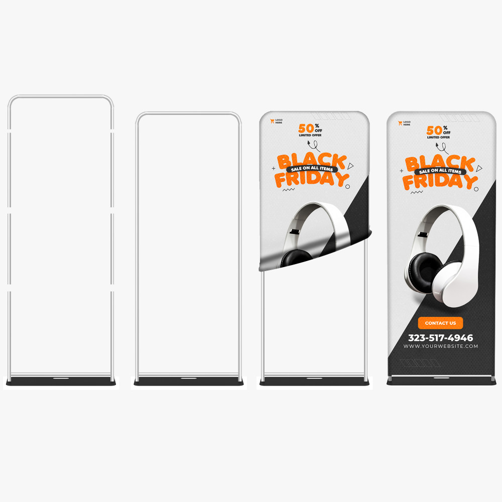 36 x 90 Tension Fabric Stand hardware