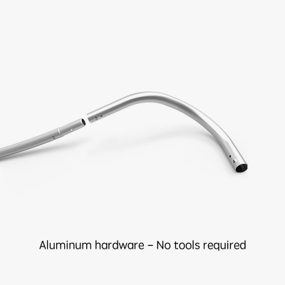 Curved tension display hardware detail