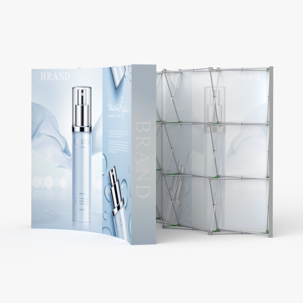 8ft curved Velcro pop up display detail