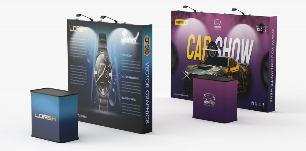 Velcro Fabric Pop Up Display - Straight