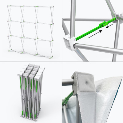 Straight Velcro Fabric Pop Up Display