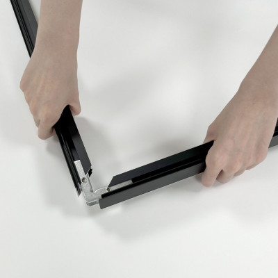 Wall Mount SEG black aluminum frame detail
