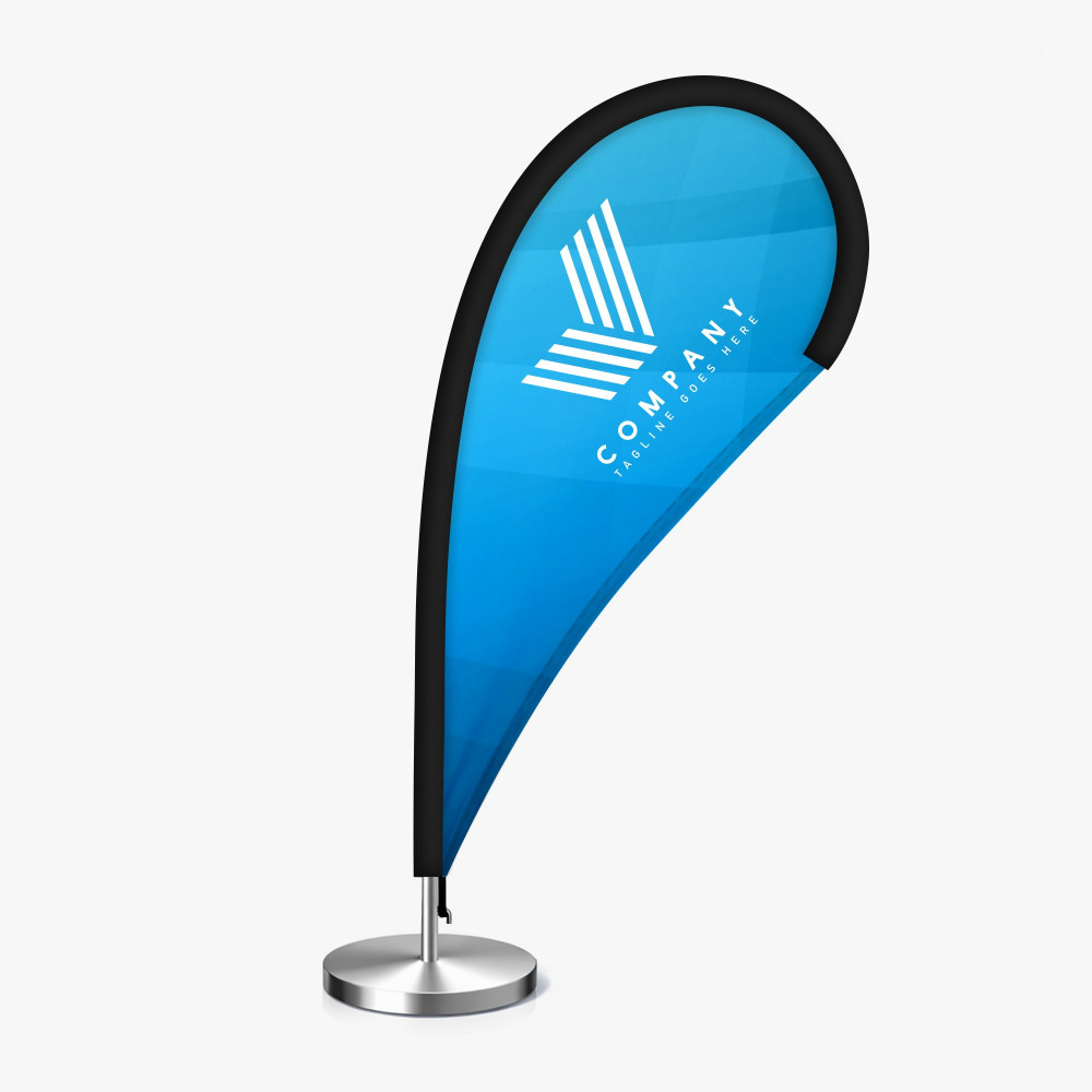 Desktop Teardrop Flag (21" Mini)