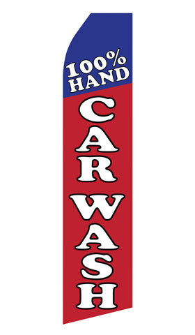 100% Hand Car Wash Econo Stock Flag