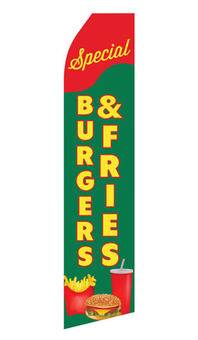 Burger and Fries Special Econo Stock Flag