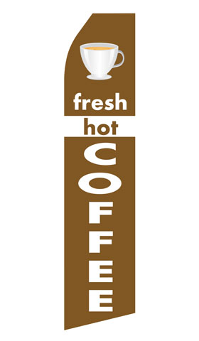 Fresh Hot Coffee Econo Stock Flag