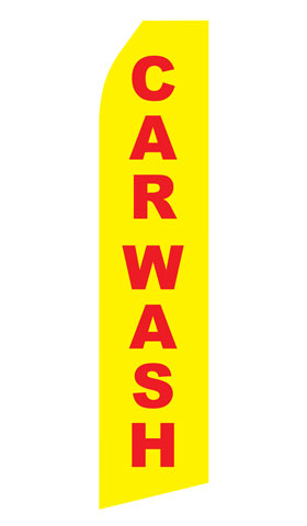Yellow Car Wash Econo Stock Flag