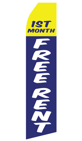 First Month Free Rent Econo Stock Flag