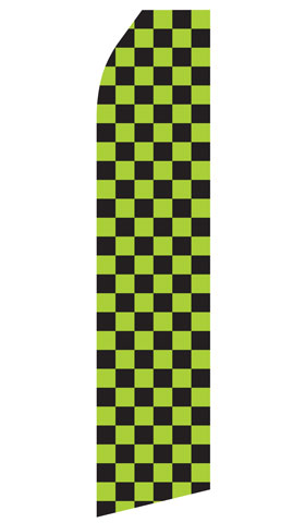 Green and Black Checkered Econo Stock Flag