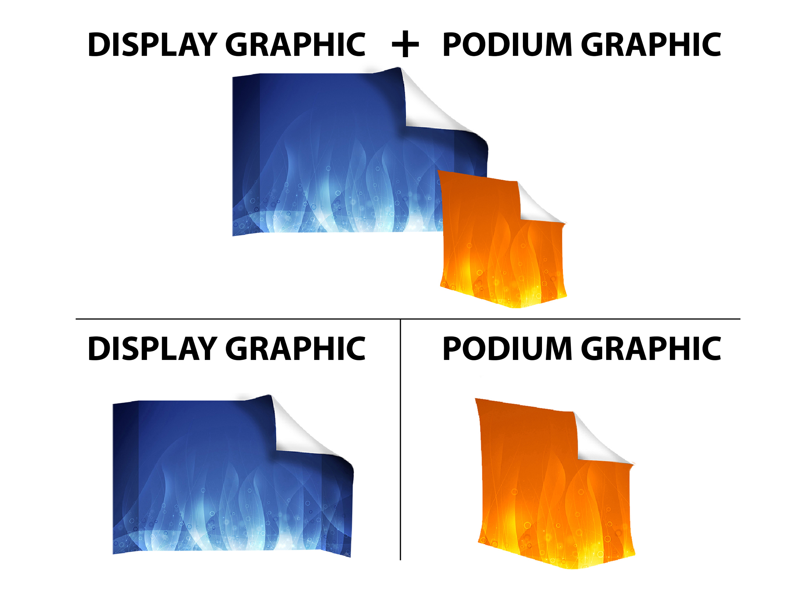 10ft Straight Velcro Fabric Pop Up Display (Graphic Replacement)