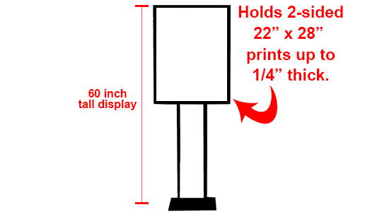 22" x 28" Poster Stand (Hardware Only)