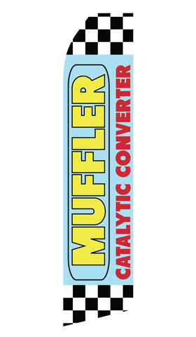 Muffler Catalytic Converter Econo Stock Flag