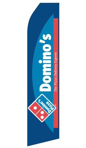 Domino's Pizza Logo Econo Stock Flag