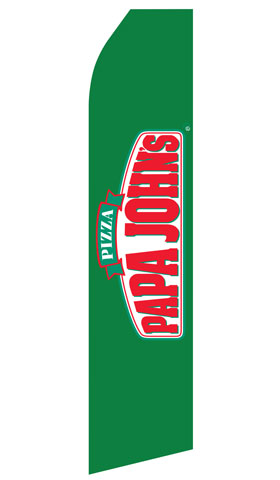 Papa John's Pizza Logo Econo Stock Flag