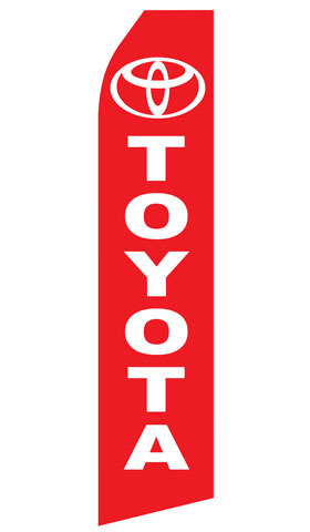 Red Toyota Logo Econo Stock Flag