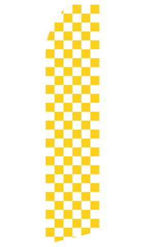 Yellow and White Checkered Econo Stock Flag