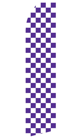 Purple and White Checkered Econo Stock Flag