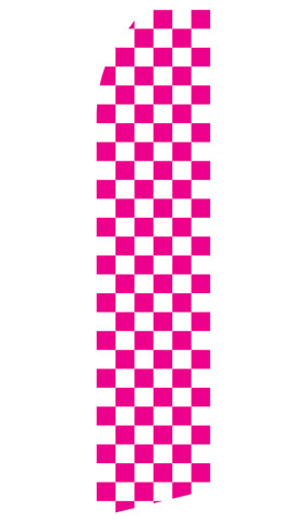 Magenta and White Checkered Econo Stock Flag