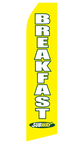 Subway Breakfast Logo Econo Stock Flag