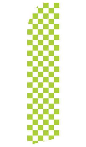 Green and White Checkered Econo Stock Flag