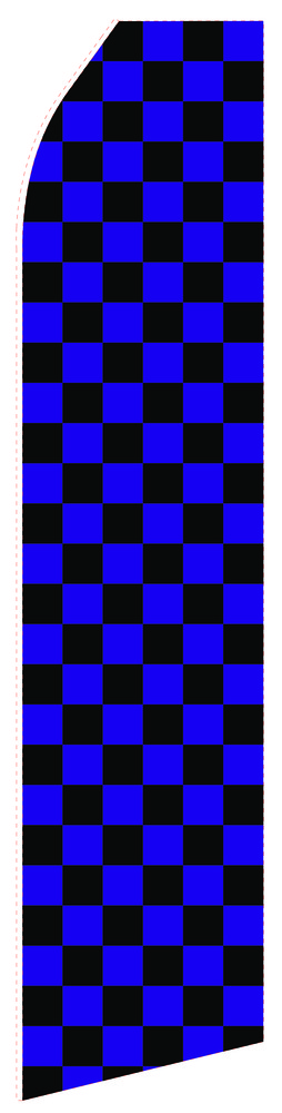 Blue Black Chessboard Econo Stock Flag